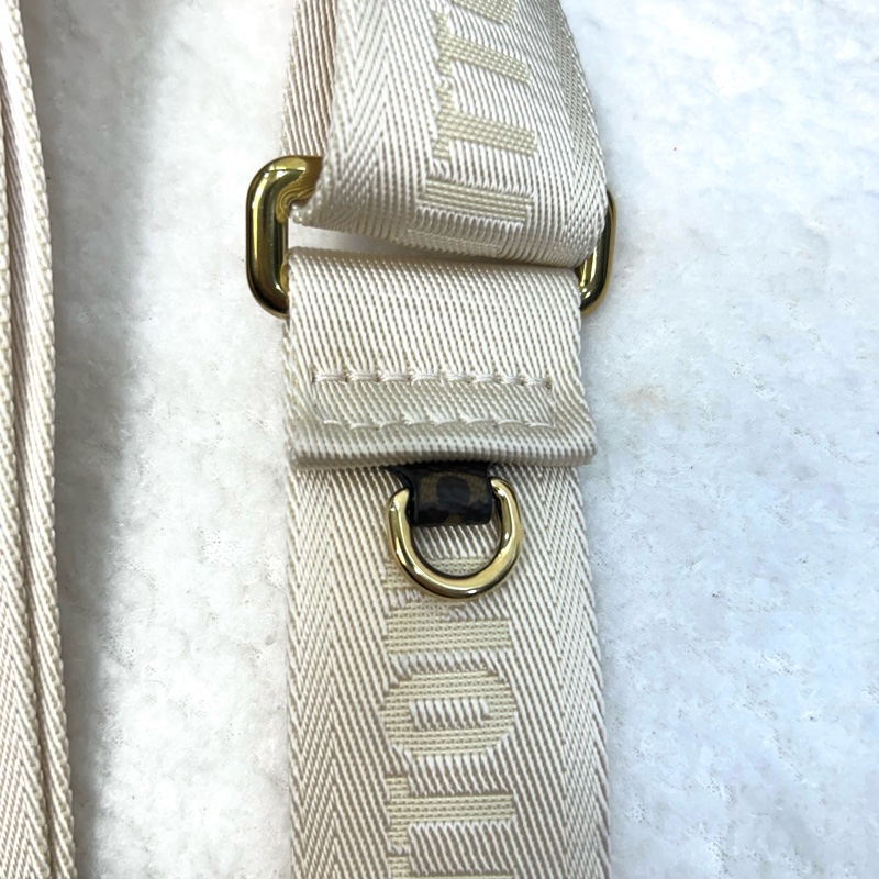 LV 路易威登原花雙色OnTheGo East West 橫版托特包寬背帶手提斜背包M46653-41