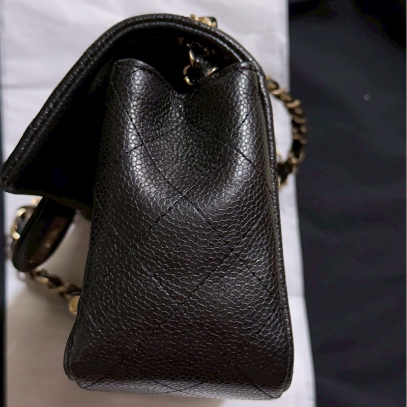 香奈兒 Chanel 絕版牛皮荔枝方胖 20開-3