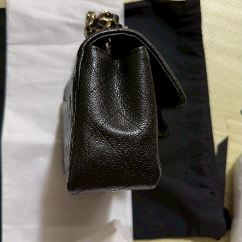 香奈兒 Chanel 絕版牛皮荔枝方胖 20開-4