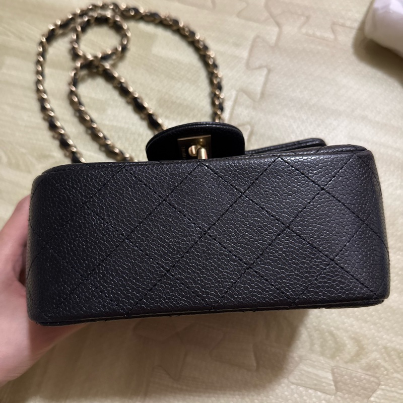 香奈兒 Chanel 絕版牛皮荔枝方胖 20開-7