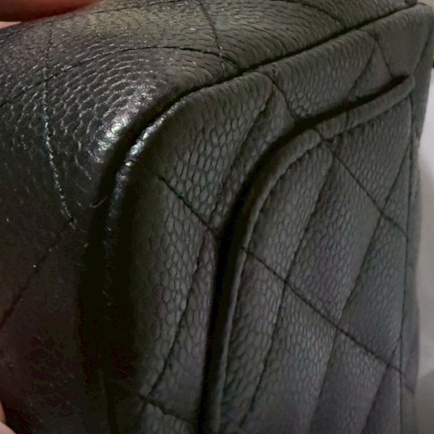 香奈兒 Chanel 絕版牛皮荔枝方胖 20開-13