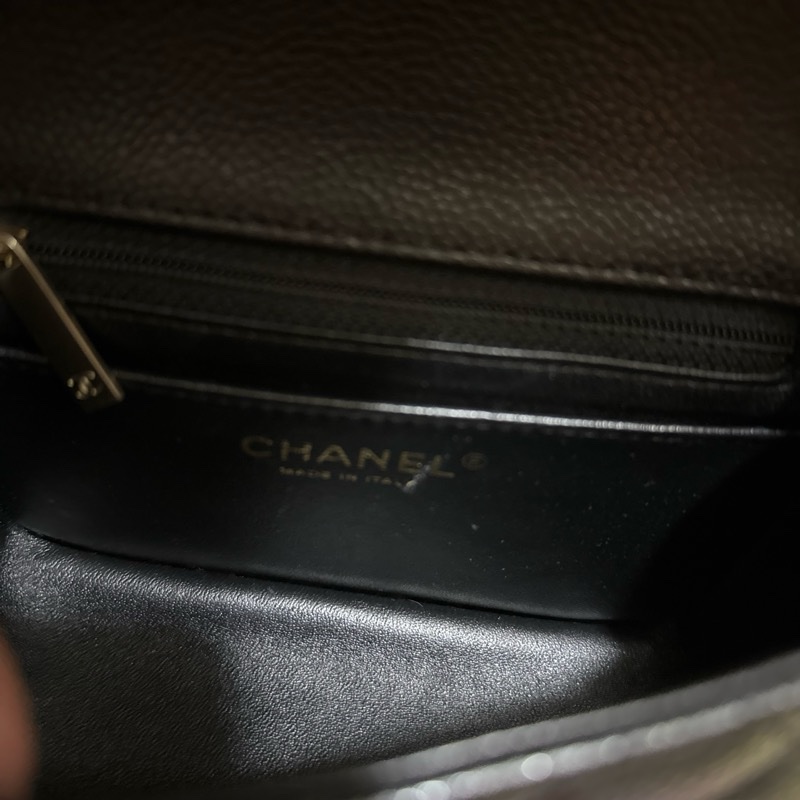香奈兒 Chanel 絕版牛皮荔枝方胖 20開-16