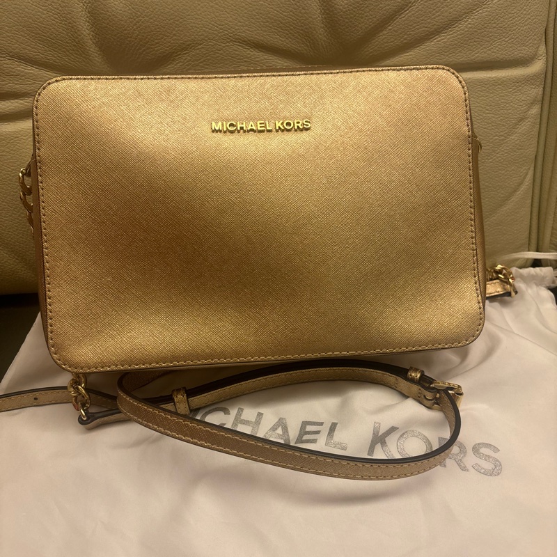 Michael Kors golden leather handbag-2