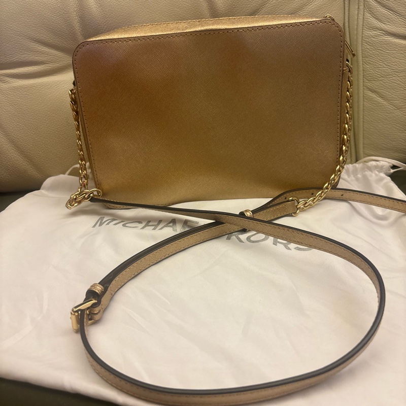 Michael Kors golden leather handbag-3