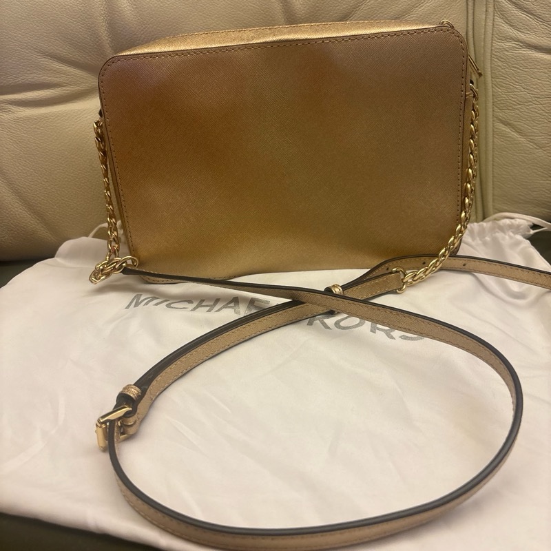 Michael Kors golden leather handbag-6