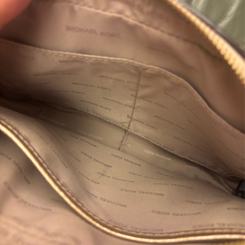 Michael Kors golden leather handbag-8