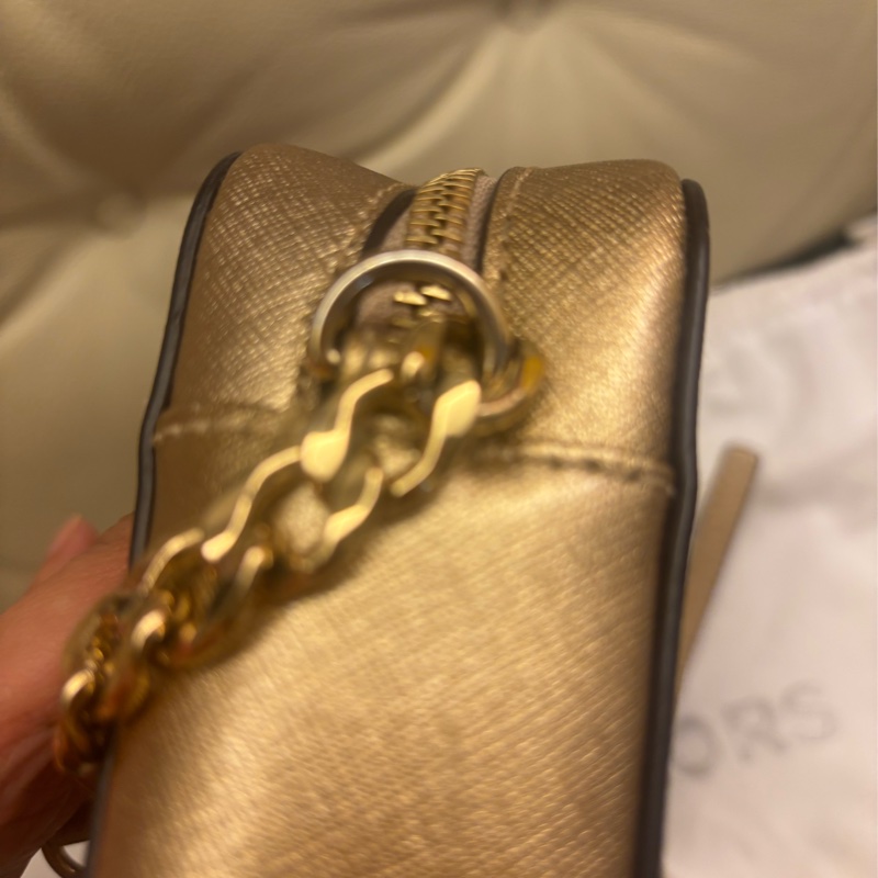 Michael Kors golden leather handbag-9