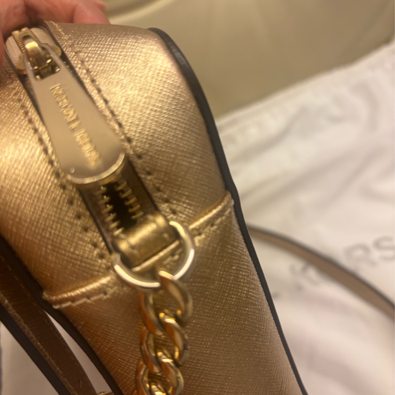 Michael Kors golden leather handbag-10