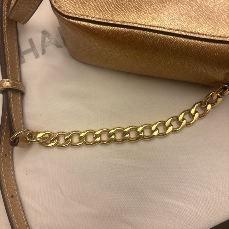 Michael Kors golden leather handbag-12
