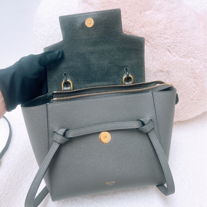 Celine belt nano 灰色鯰魚包-10