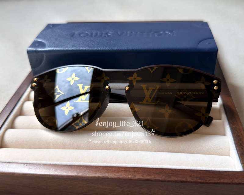 ✨Louis Vuitton LV Waimea logo 深棕色 咖啡色 時尚 墨鏡 太陽眼鏡-2