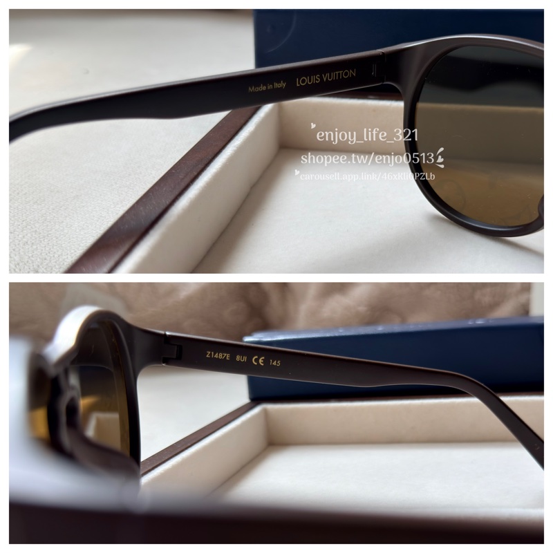 ✨Louis Vuitton LV Waimea logo 深棕色 咖啡色 時尚 墨鏡 太陽眼鏡-4