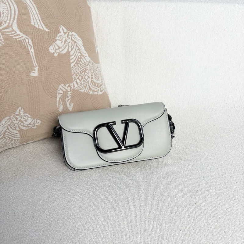Valentino loco 斜挎包 小牛皮灰色 mini-5