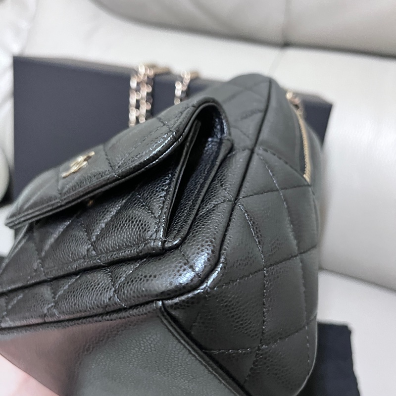 Chanel荔枝黑金小書包 台灣購證 大全配-8