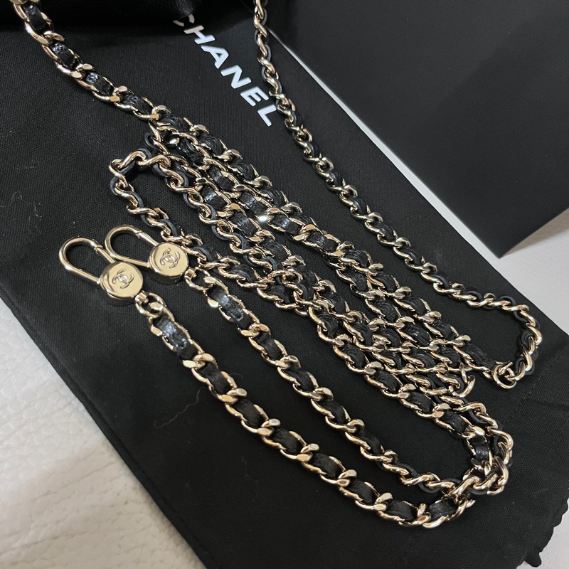Chanel荔枝黑金小書包 台灣購證 大全配-11