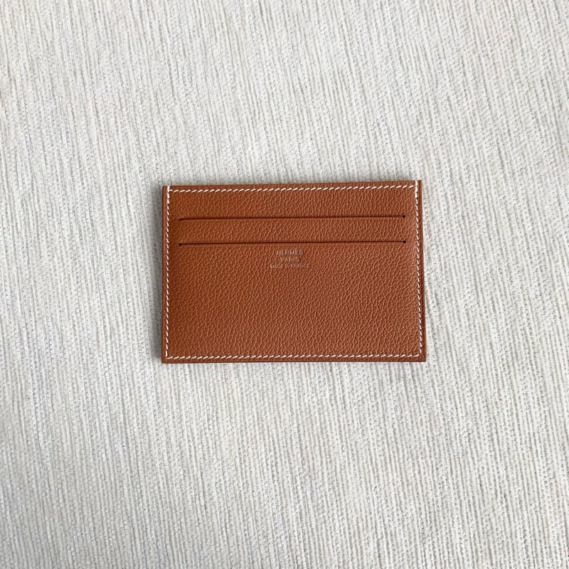 🌷極品帶吊牌! Hermes 愛馬仕Evercol Citizen Twill 卡包 金棕-1