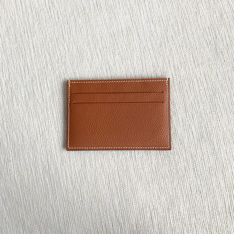 🌷極品帶吊牌! Hermes 愛馬仕Evercol Citizen Twill 卡包 金棕-2