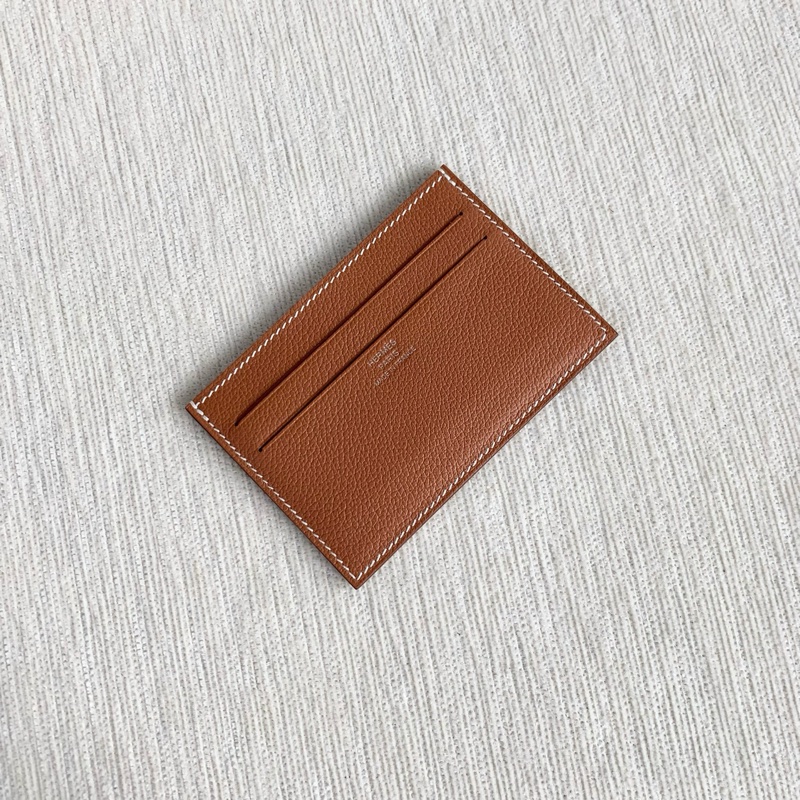 🌷極品帶吊牌! Hermes 愛馬仕Evercol Citizen Twill 卡包 金棕-3