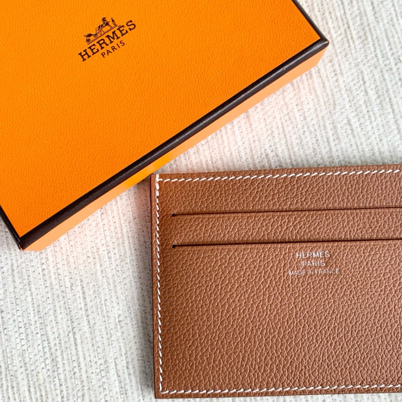 🌷極品帶吊牌! Hermes 愛馬仕Evercol Citizen Twill 卡包 金棕-7