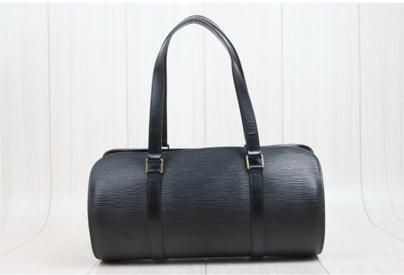 「JL精品代購」9新 LV 水波紋 圓筒包 黑-3