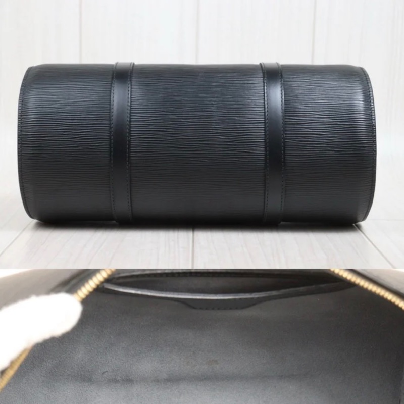 「JL精品代購」9新 LV 水波紋 圓筒包 黑-7