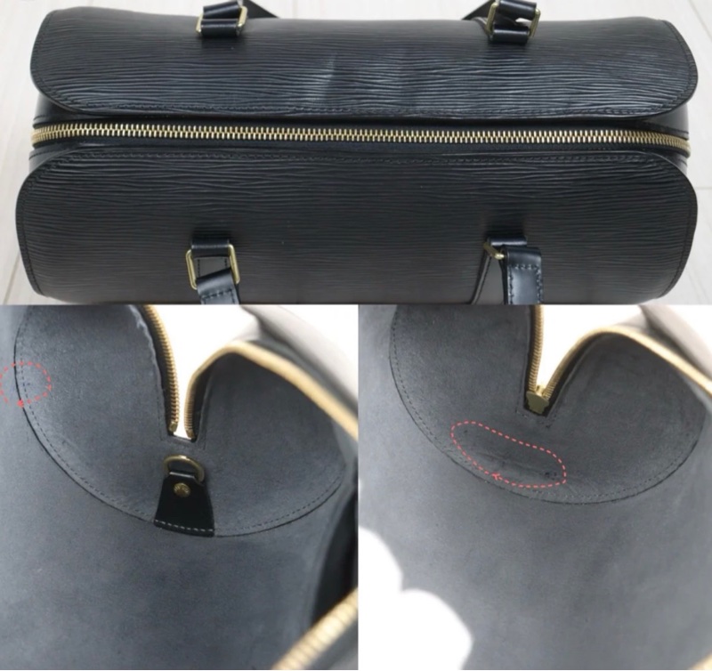 「JL精品代購」9新 LV 水波紋 圓筒包 黑-9