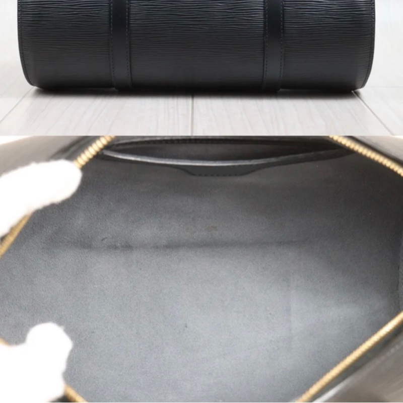 「JL精品代購」9新 LV 水波紋 圓筒包 黑-11