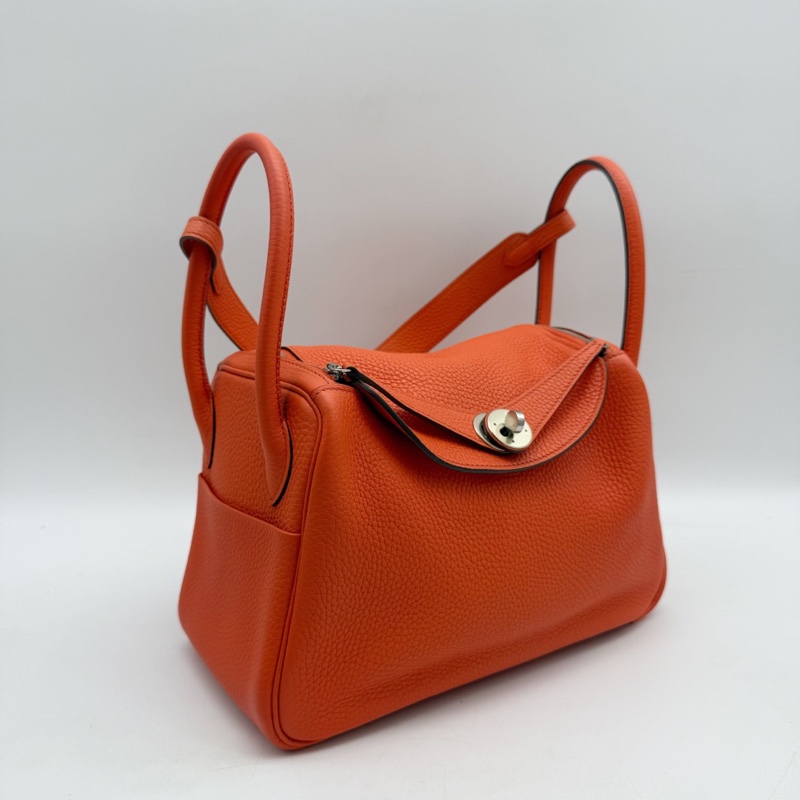 愛馬仕Hermes lindy26銀扣 手提單肩包-1
