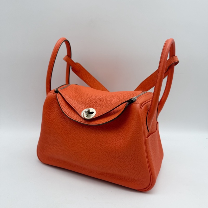 愛馬仕Hermes lindy26銀扣 手提單肩包-2