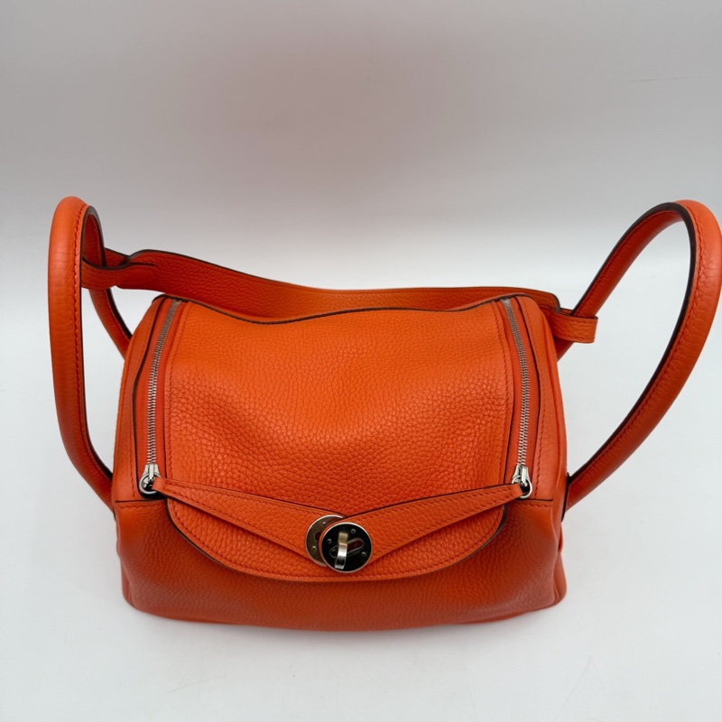 愛馬仕Hermes lindy26銀扣 手提單肩包-6