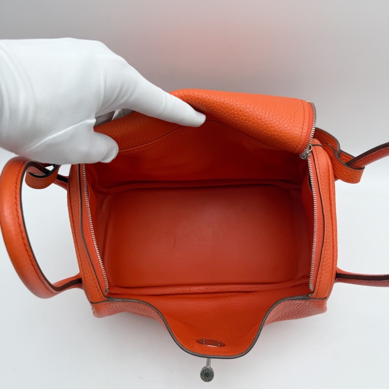 愛馬仕Hermes lindy26銀扣 手提單肩包-8