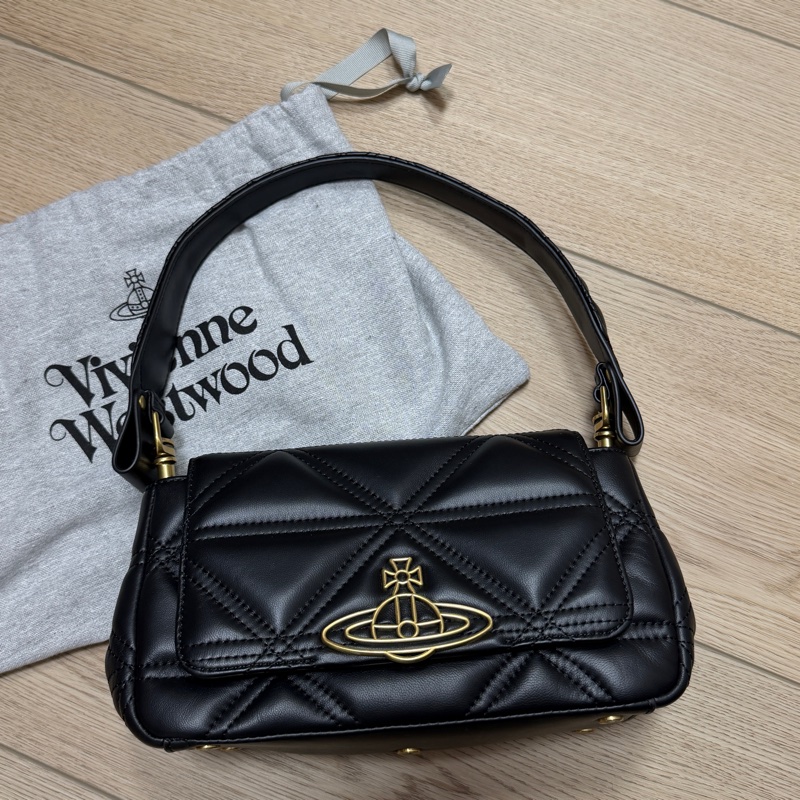 Vivienne Westwood Black Hazel Medium Bag 中號 肩背包/斜背包-0