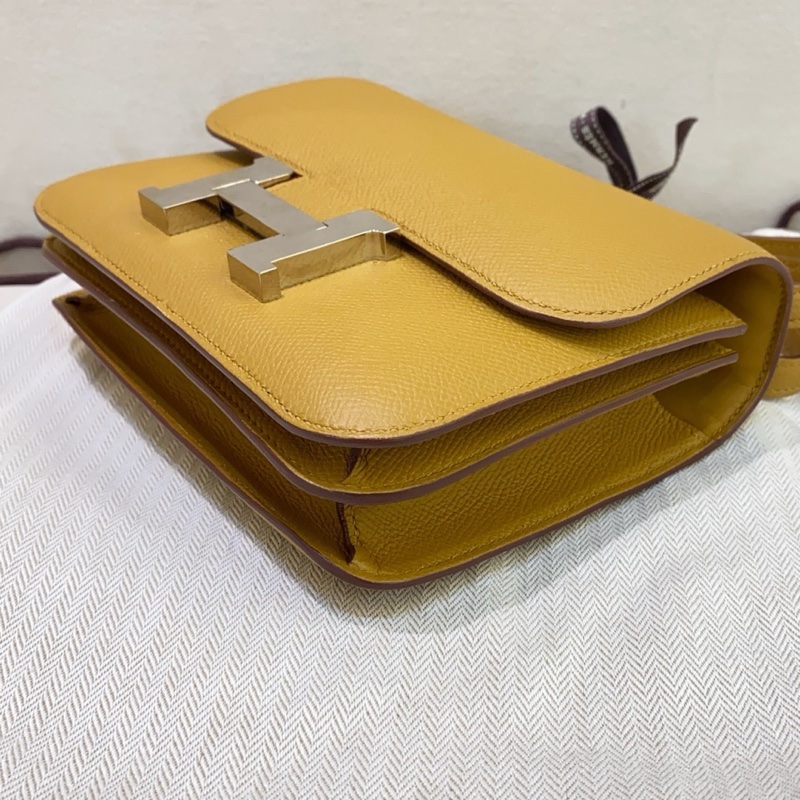 Hermes愛馬仕 constance mini 康康19 芝麻色銀扣 epsom皮 Y刻-2