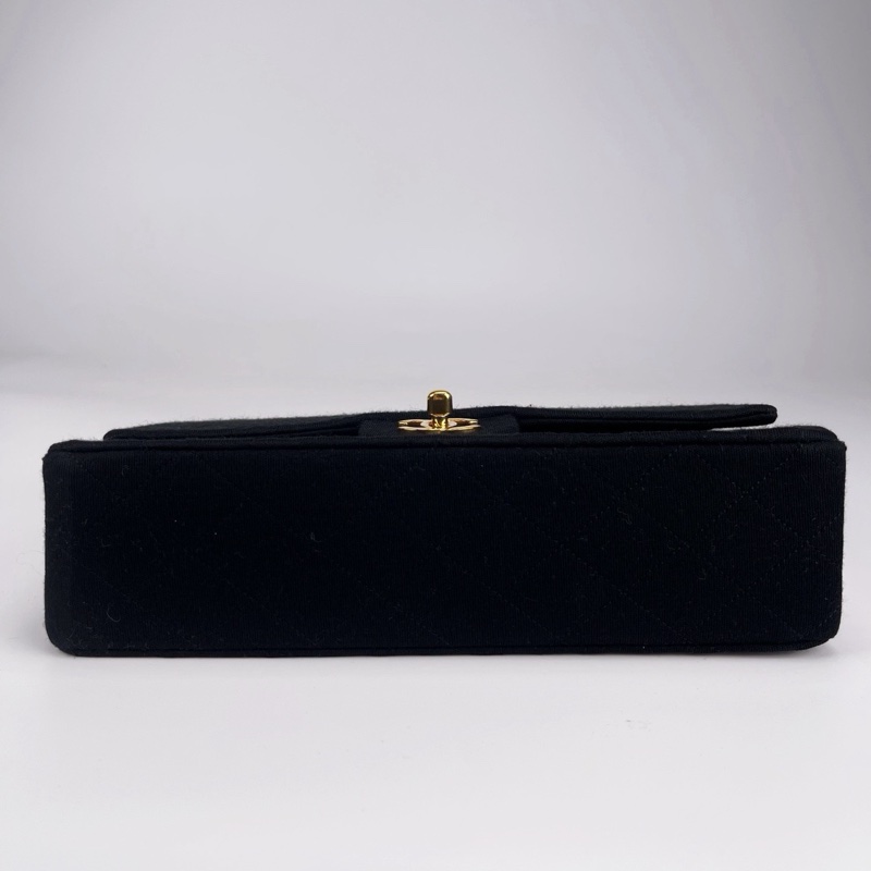 「JL精品代購」9新 香奈兒黑金布面CF25-6