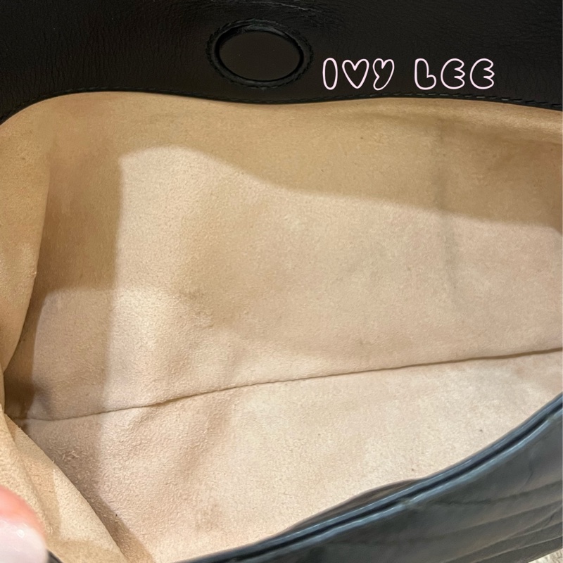 Gucci古馳 肩背包 斜背包 鍊條包 marmont 443501 經典黑 金 正品 二手精品-13