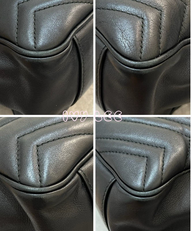 Gucci古馳 肩背包 斜背包 鍊條包 marmont 443501 經典黑 金 正品 二手精品-18