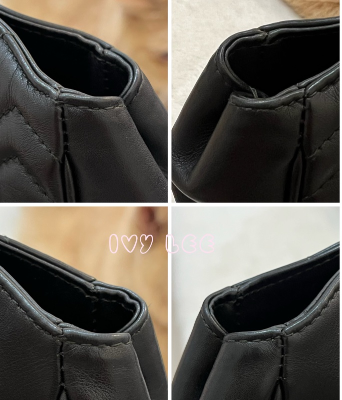 Gucci古馳 肩背包 斜背包 鍊條包 marmont 443501 經典黑 金 正品 二手精品-19