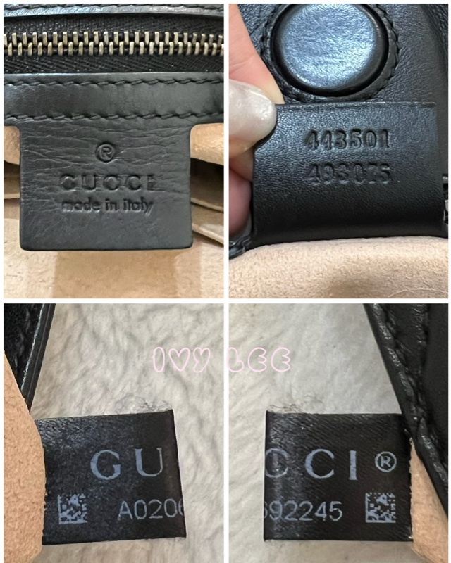 Gucci古馳 肩背包 斜背包 鍊條包 marmont 443501 經典黑 金 正品 二手精品-23