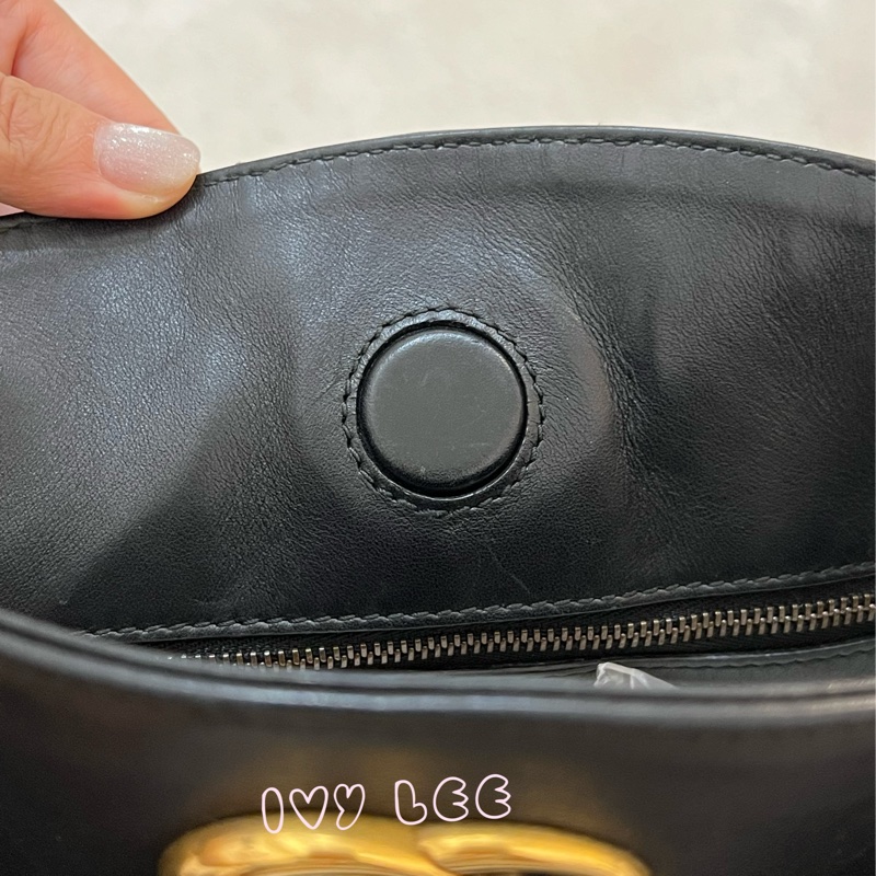 Gucci古馳 肩背包 斜背包 鍊條包 marmont 443501 經典黑 金 正品 二手精品-35