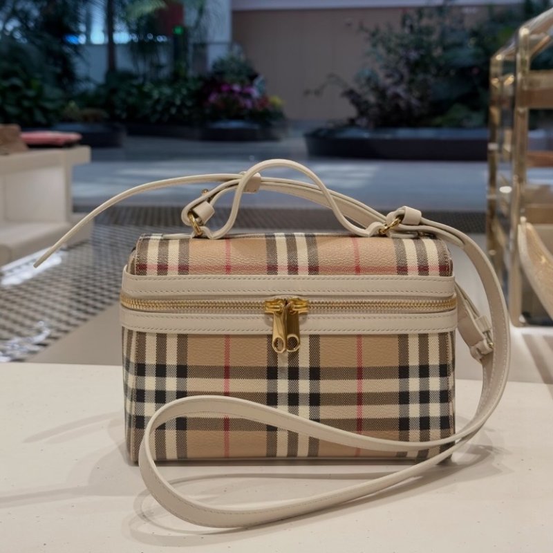⏰限時特賣 專櫃4萬4千5🌺Burberry 81251351格紋 Vanity 手提包 典藏米色-3