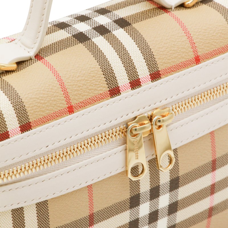 ⏰限時特賣 專櫃4萬4千5🌺Burberry 81251351格紋 Vanity 手提包 典藏米色-11