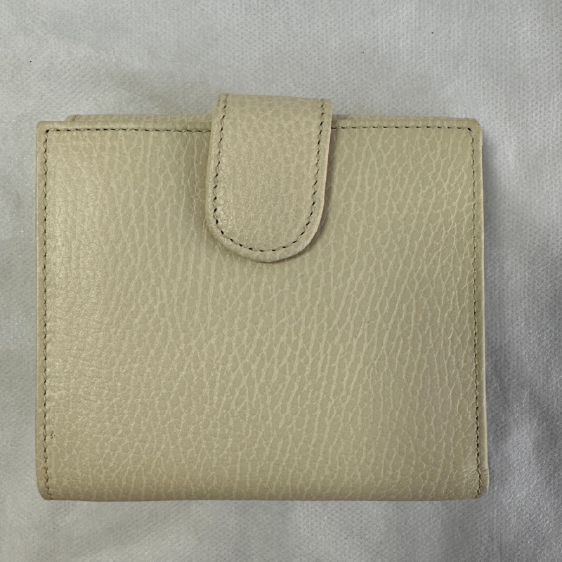 Gucci · 經典GG 全皮三折短夾 象牙白 全新全配✨-6