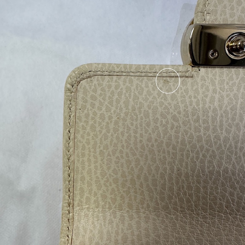 Gucci · 經典GG 全皮三折短夾 象牙白 全新全配✨-9