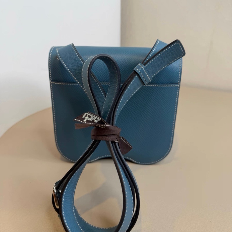 爱马仕 Hermes 牛仔蓝银扣Della mini 屁股包 Epsom皮 B刻-1