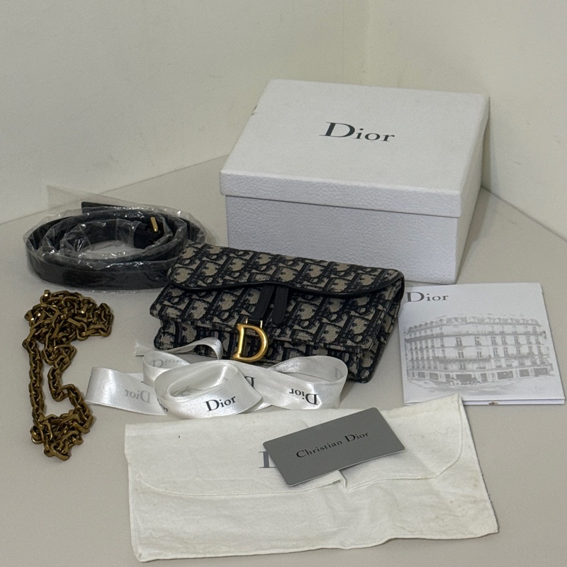 914intheair『美品』Dior兩用腰包 Sandle 腰包 老花腰包 馬鞍腰包-47