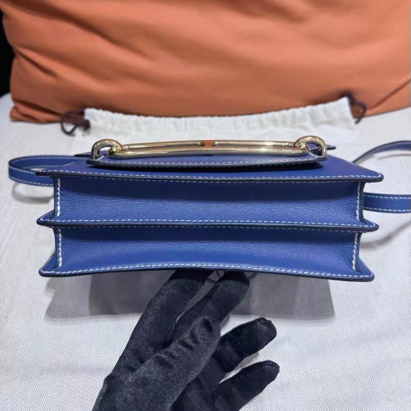 🌈Hermes💙Roulis 23💙瑪瑙藍色銀扣🌈99新🌟evercolor皮🌟roulis23🌟notminiroulis🌟roulis23🌟豬鼻子🌟notRoulis19🌟愛馬仕🌟-4