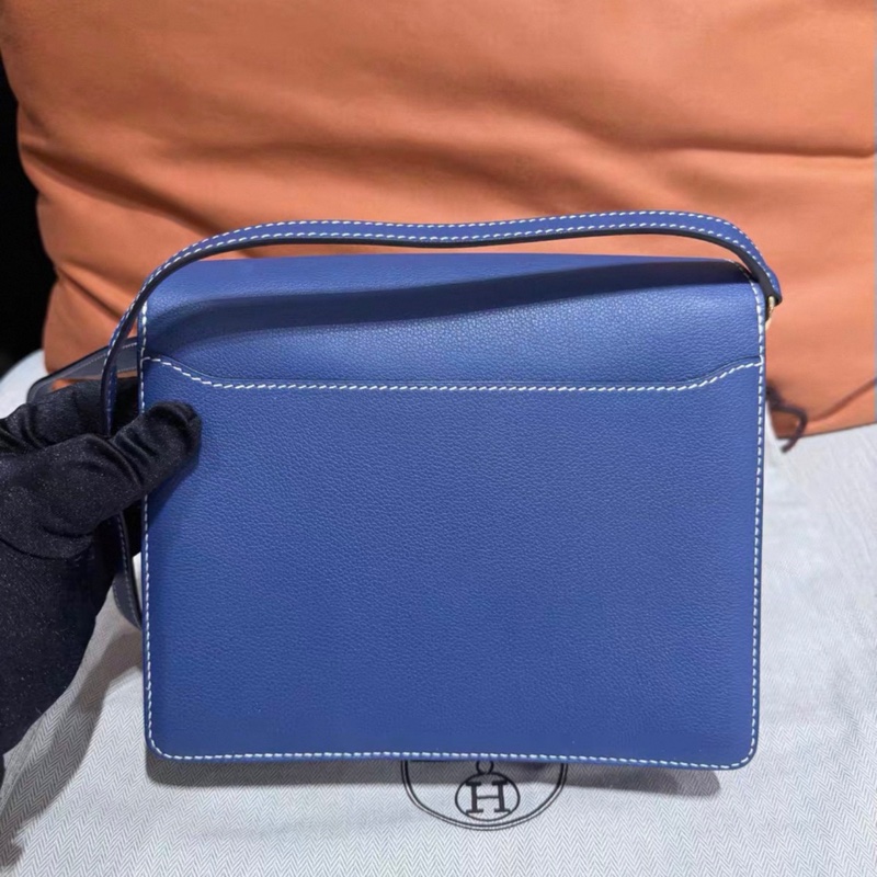 🌈Hermes💙Roulis 23💙瑪瑙藍色銀扣🌈99新🌟evercolor皮🌟roulis23🌟notminiroulis🌟roulis23🌟豬鼻子🌟notRoulis19🌟愛馬仕🌟-5