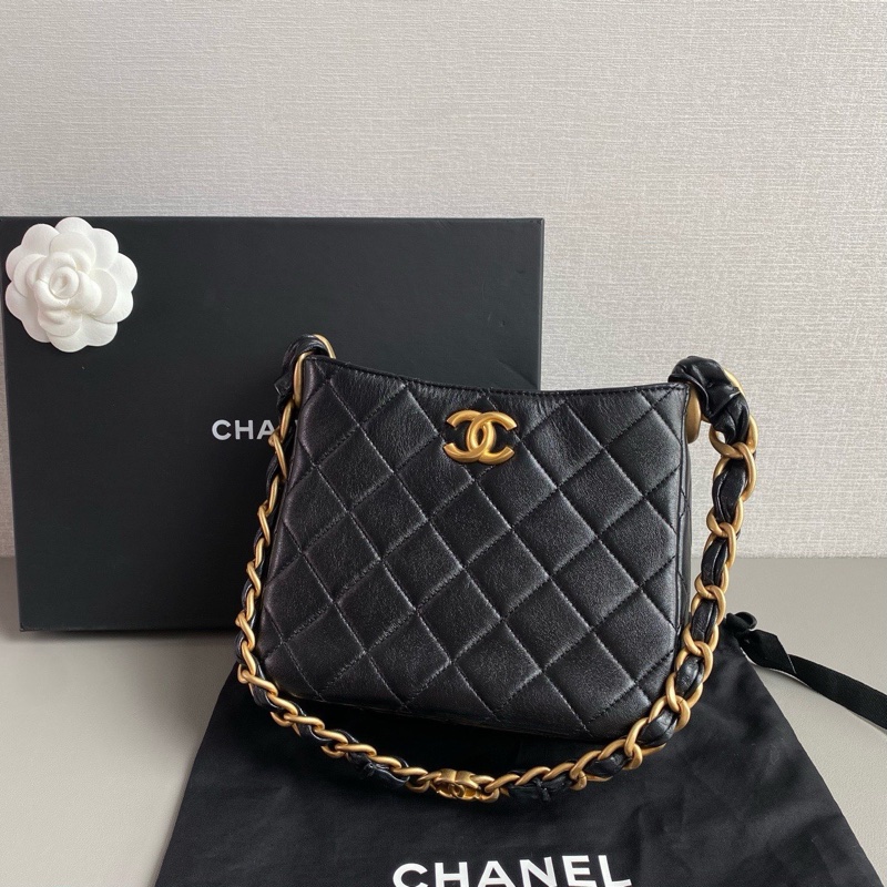 ✨Chanel 24s 粗鏈條hobo 芯片款 98新🆕-4