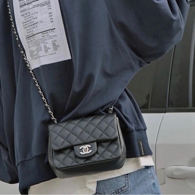 ✨Chanel 木炭黑做舊 方胖子 絕版 99🆕-0