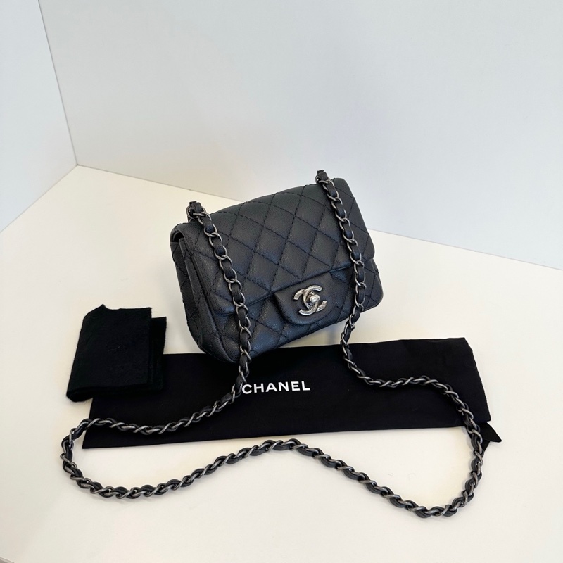 ✨Chanel 木炭黑做舊 方胖子 絕版 99🆕-3
